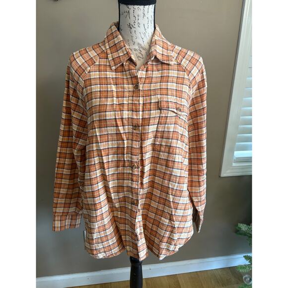 Billabong Womens Best Time Flannel Long Sleeve Shirt LARGE - Picture 13 of 13